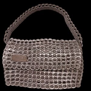 Walleska Eccochicc Silver Crocheted Upcycled Bag
